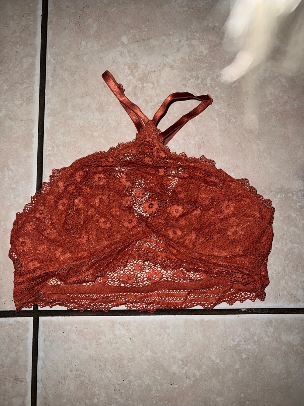 Victoria's Secret Rust Orange Lace Bralette
